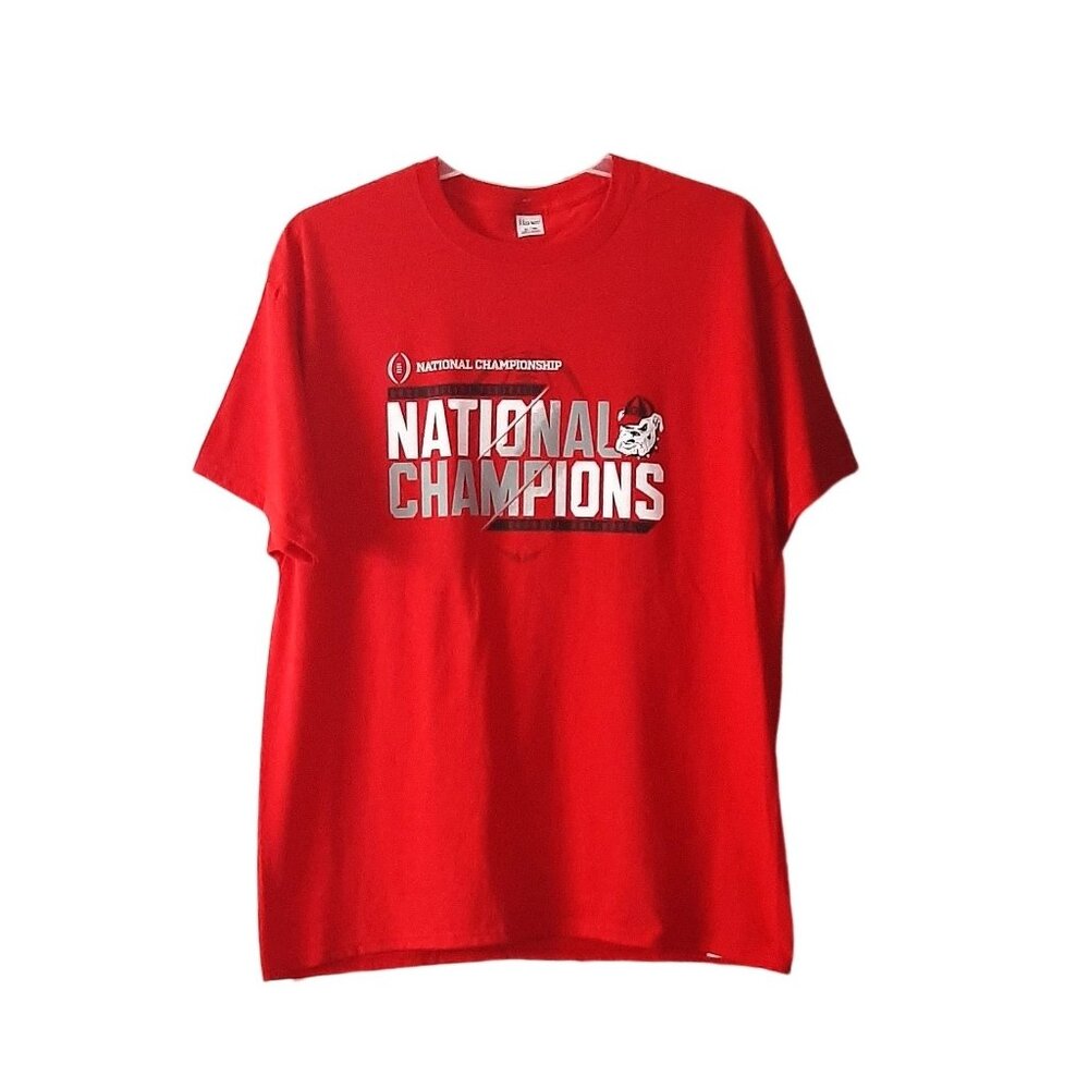 Women Georgia Bulldogs 2022 National Champions Red Shirt- Sizes S, M, XL